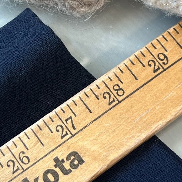 Michael Kors Pants Size 6 Wool Wide Leg Flat Front High Waist Navy Blue Classic - Picture 3 of 7